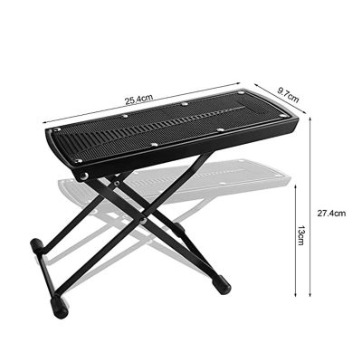 Dimensions Repose Pied guitare avec pied en métal