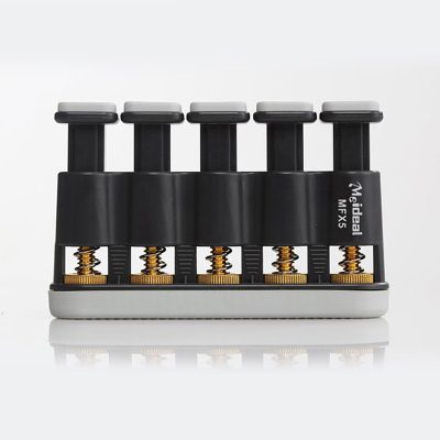 Entraîneur d'exercice de doigt, renforcement de la poignée de la main, gripster - modèle 5 doigts - noir