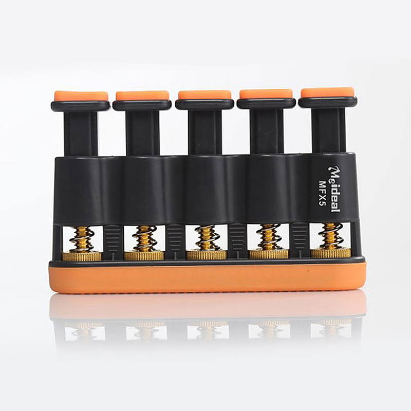 Entraîneur d'exercice de doigt, renforcement de la poignée de la main, gripster - modèle 5 doigts - orange