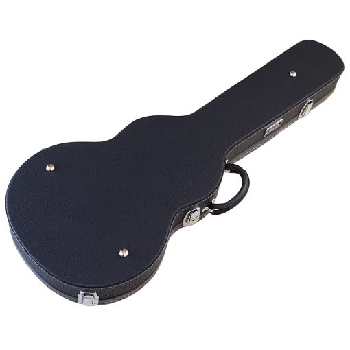 Etui rigide pour guitare électrique en cuir de boeuf vétitable avec une doublure en mousse