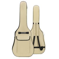 Housse guitare avec bretelles sac à dos en tissu Oxford imperméable - couleur beige