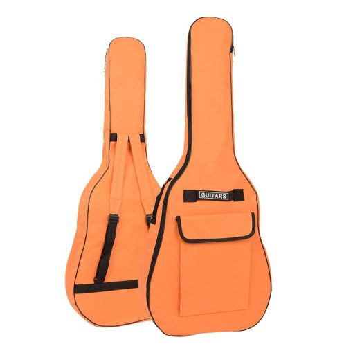 Housse guitare avec bretelles sac à dos en tissu Oxford imperméable - couleur orange