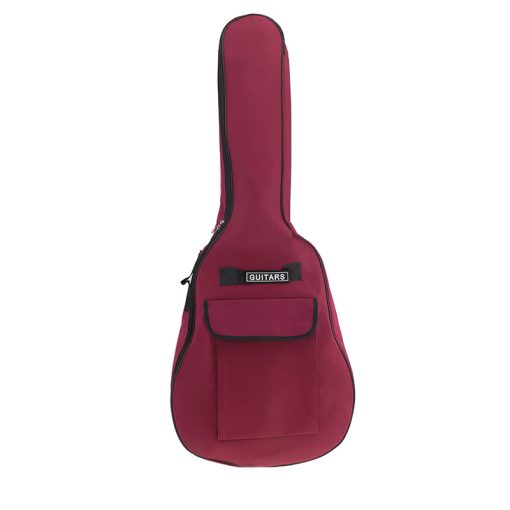 Housse guitare avec bretelles sac à dos en tissu Oxford imperméable - couleur rouge