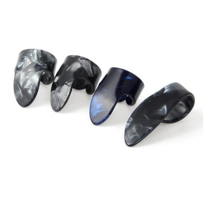 Lot complet de médiators 3 doigts + Médiator pouce en celluloïd