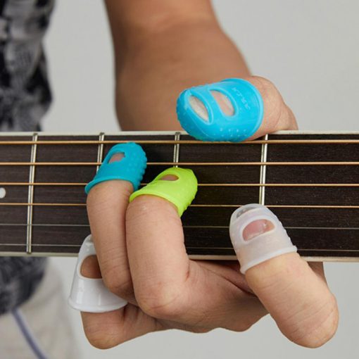 Protège-doigts coordonnants en silicone pour guitare