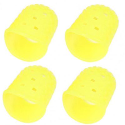 Protège-doigts coordonnants en silicone pour guitare - JAUNE - taille L