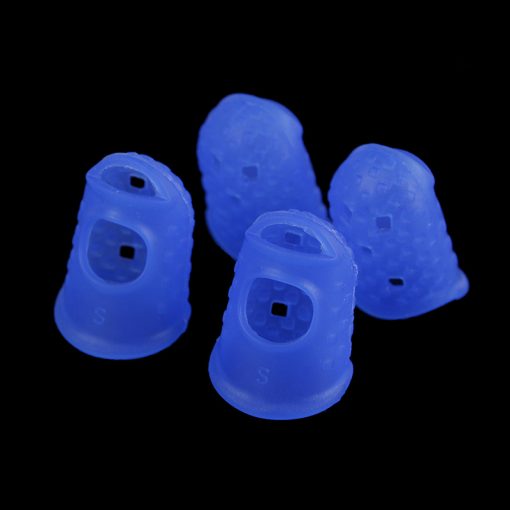 Protège-doigts en Silicone pour guitare acoustique - bleu - Taille S