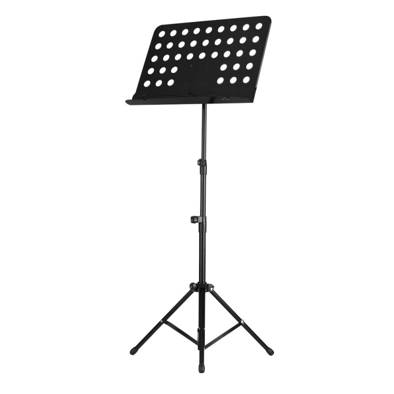 Pupitre guitare trépied pliable en alliage d'aluminium - modèle noir