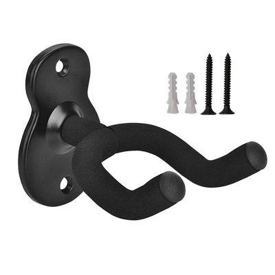Support de guitare mural avec crochets ergonomiques - couleur noir