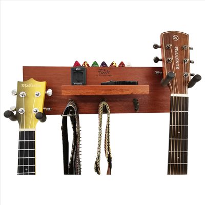 Support mural de guitare Complet avec 2 crochets rotatifs en caoutchouc