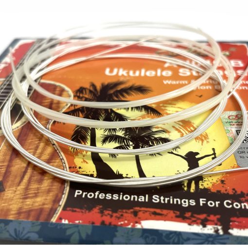détails Pack de 5 lots de cordes pour Ukulélé - Cordes Nylon au ton chaud et brillant
