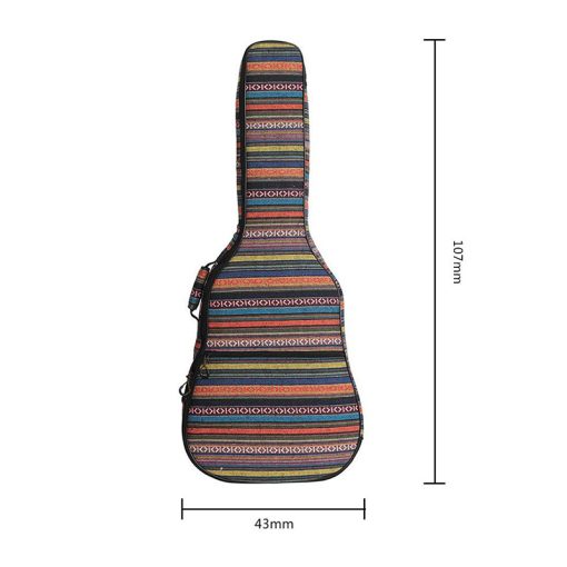 dimensions de la Housse guitare pour guitare accoustique au look vintage