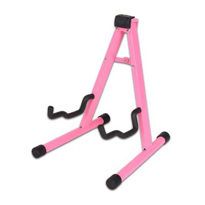 porte guitare trépied pilant pour guitare - couleur rose