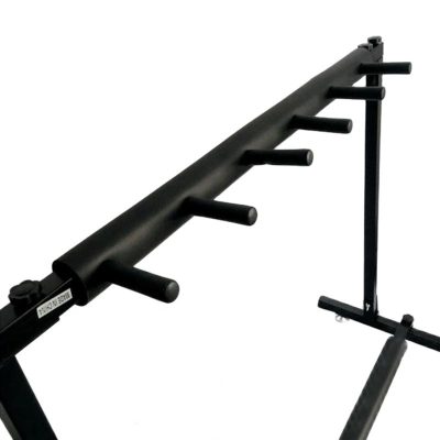 vue complète du stand guitare Présentoir universel multiple - pour guitatres et basses