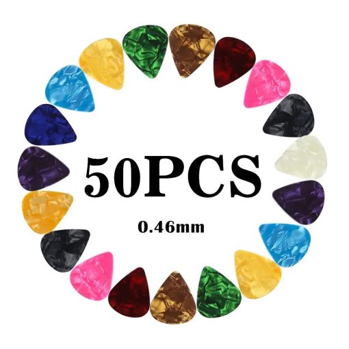 Lot de 50 médiator Colorés - 6 épaisseurs au choix - 0.46 mm