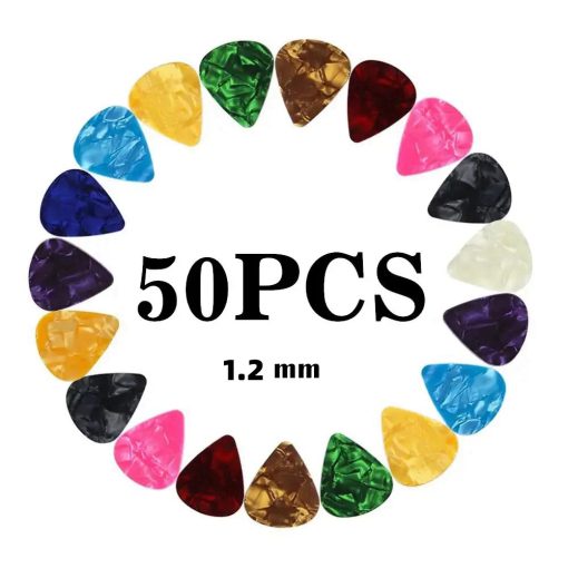 Lot de 50 médiator Colorés - 6 épaisseurs au choix - 1.2 mm