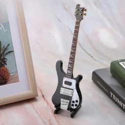 Guitare Miniature Basse électrique fait à la main avec support guitare