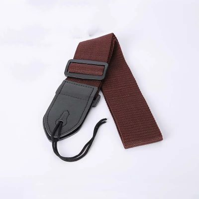 Sangle en tissu unie de couleur marron chocolat