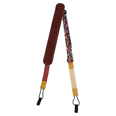 Sangle Ukulélé jacquard avec épaulière - modele jaune