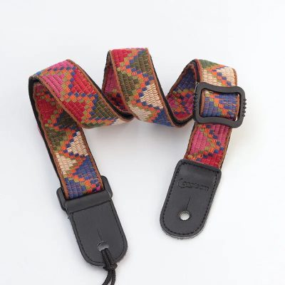 Sangle Ukulélé tissée motifs vintage - modele 2