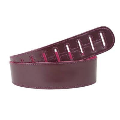 Sangle en cuir de vachette - couleur rouge