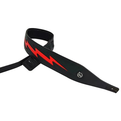 Sangle en cuir modèle éclair iconique modele noir