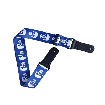 Sangle en polyester bleu tête de mort