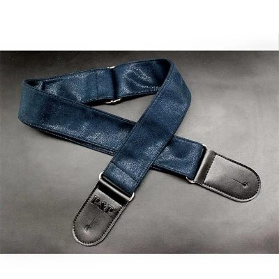 Sangle mince en cuir lavé - couleur bleu