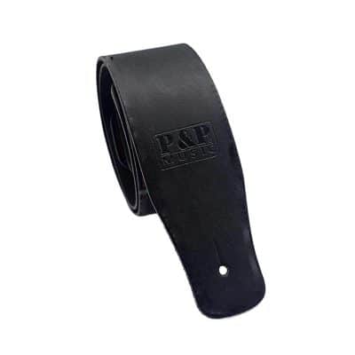 Sangle noire au cuir doux sans surpiquage - modele 2