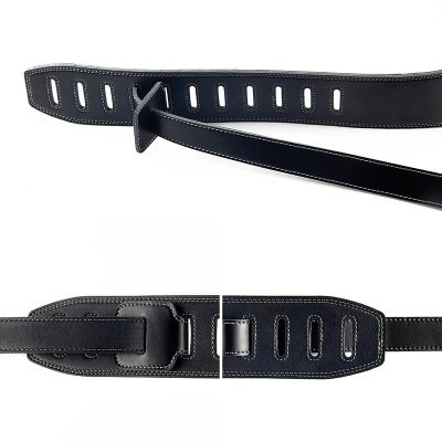 details Sangle en cuir noir imprimé diamants