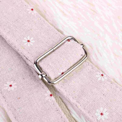 details boucle de serrage Sangle Ukulélé romantique en lin
