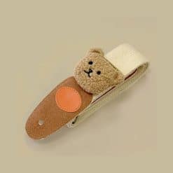 sangle de guitare enfant beigne avec figurine teddy bear