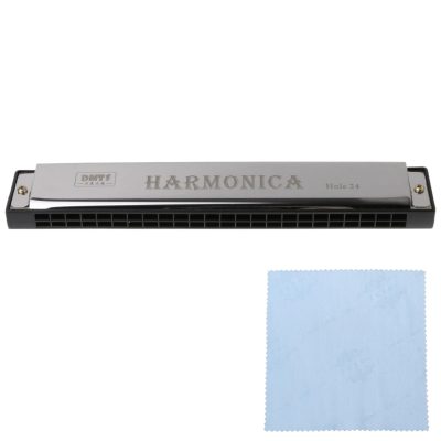 Harmonica 24 trous 4 couleurs - couleur gris