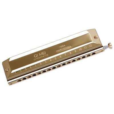 Harmonica chromatique 16 trous - modèle or