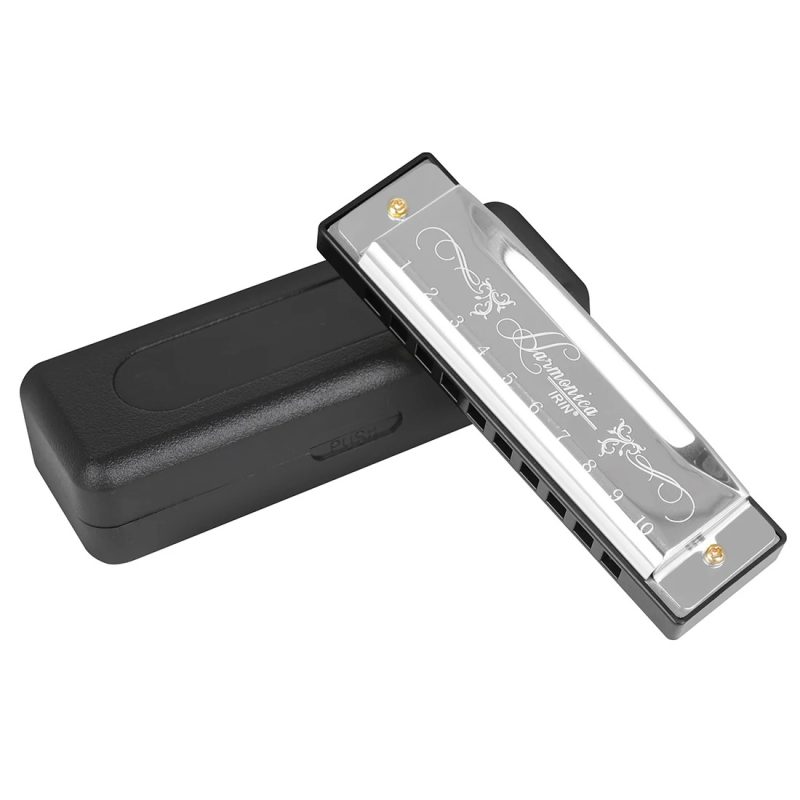Harmonica diatonique en métal pour débutants - modèle argent
