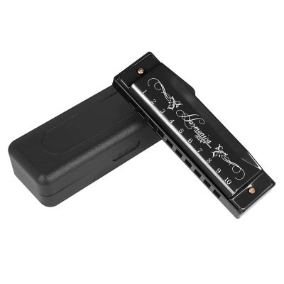 Harmonica diatonique en métal pour débutants - modèle noir