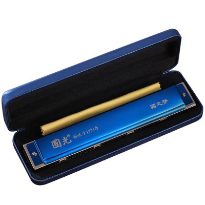 Harmonica polyphonique 24 trous 4 couleurs - couleur bleu