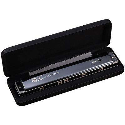 Harmonica polyphonique 24 trous 4 couleurs - couleur noir