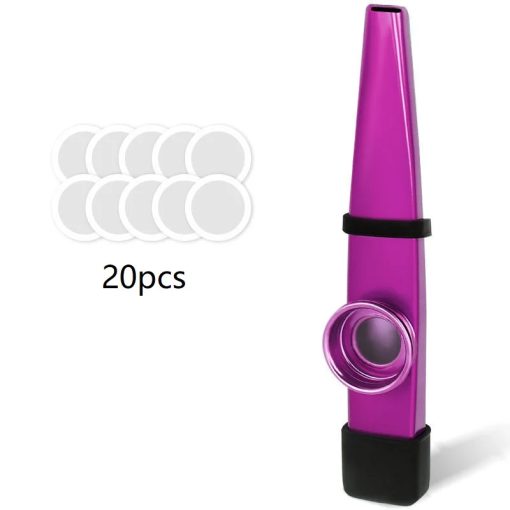 Kazoo en métal avec embouchure en silicone - violet