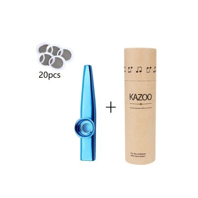 Kazoo en métal avec étui de rangement 7 couleurs - couleur bleu