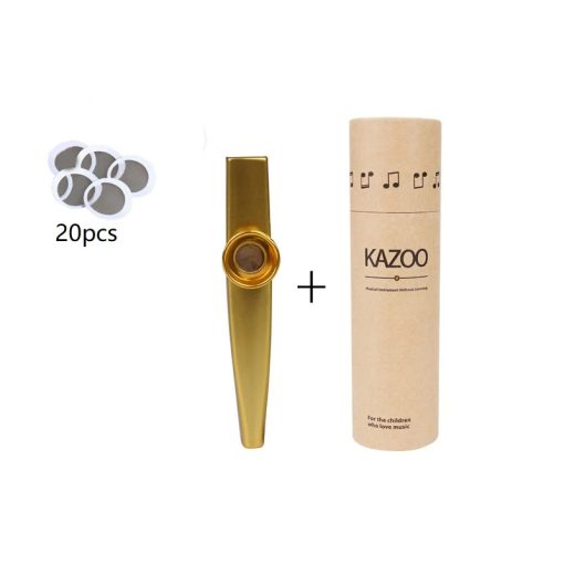 Kazoo en métal avec étui de rangement 7 couleurs - couleur or