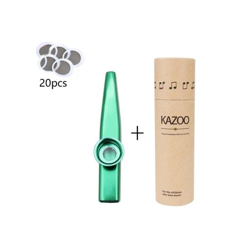Kazoo en métal avec étui de rangement 7 couleurs - couleur vert