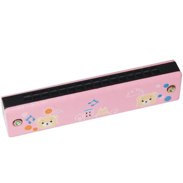 2X(HARMONICA EN BOIS Pour Enfants Instruments De Musique 16 Trous R7802