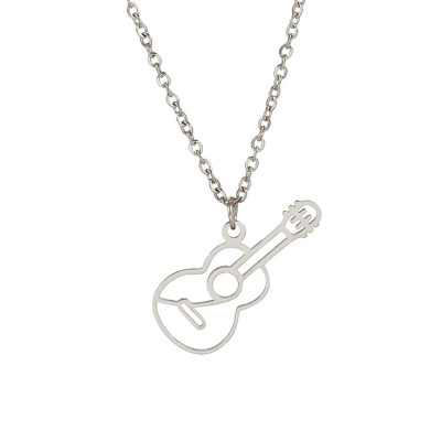 Pendentif graphique banjo - couleur argent