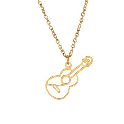 Pendentif graphique banjo - couleur or