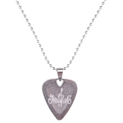 Pendentif médiator en métal 5 couleurs - argent