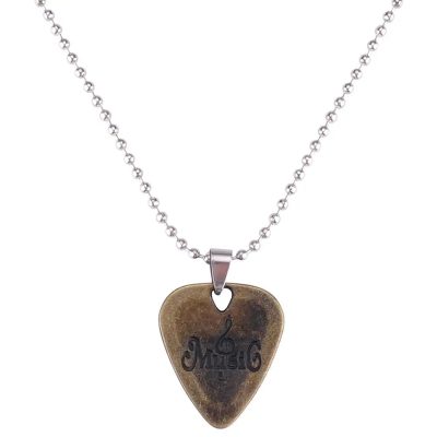 Pendentif médiator en métal 5 couleurs - jaune