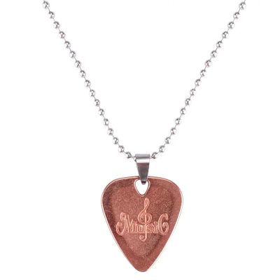 Pendentif médiator en métal 5 couleurs - orange