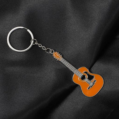 Porte-clé guitare classique 5 couleurs - modèle jaune