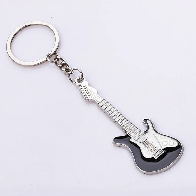 Porte-clé guitare électrique 5 couleurs - noir